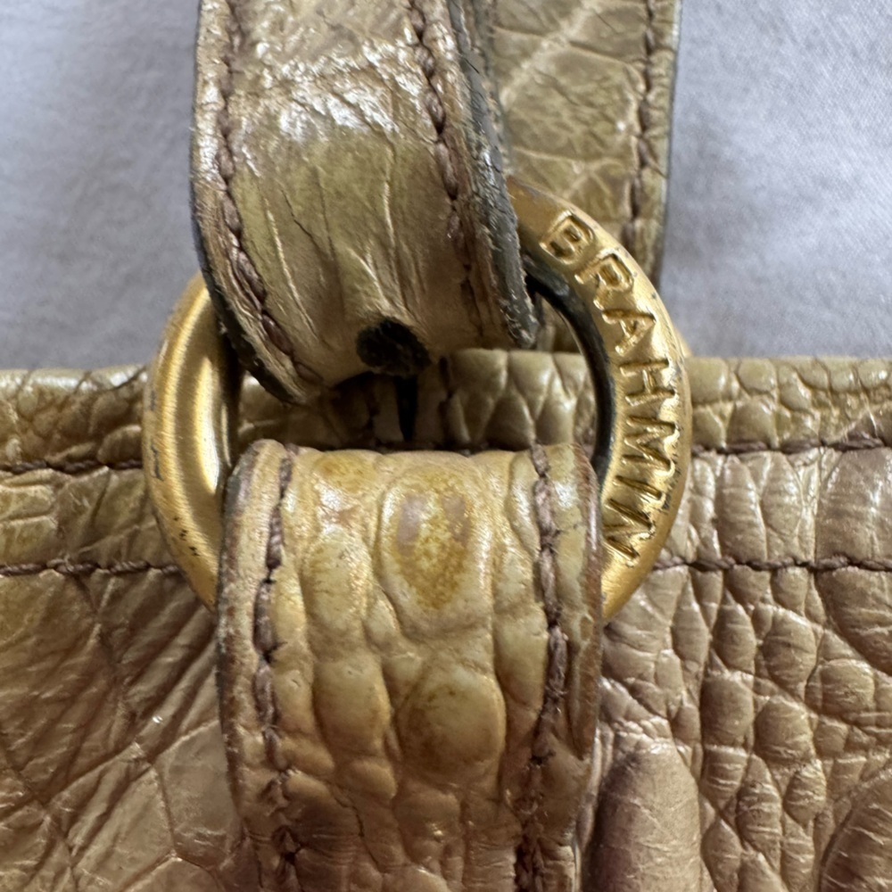 Brahmin Medium ASHER Tan Melbourne Croc Leather Tote Purse - Picture 4 of 6
